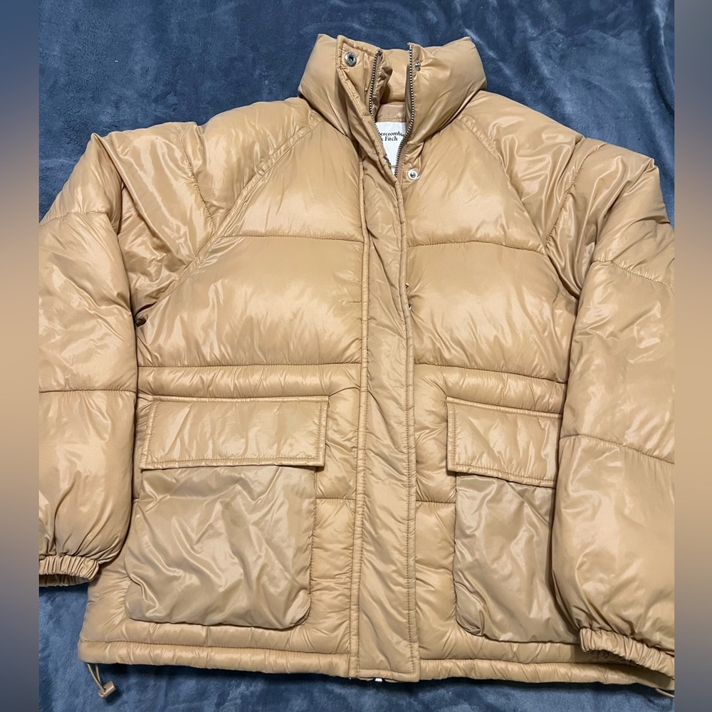 Abercrombie & Fitch Camel Puffer Jacket - Picture 2 of 13
